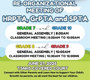 Re-Organizational Meeting of HRPTA, GrPTA and SPTA